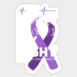 His Fight Is My Fight Epilepsy Awareness Sticker